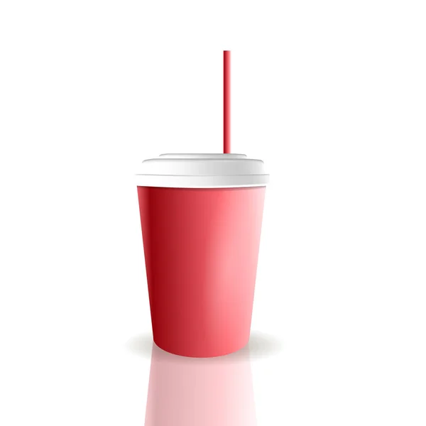 Содовый напиток в бумажной чашке — стоковый вектор