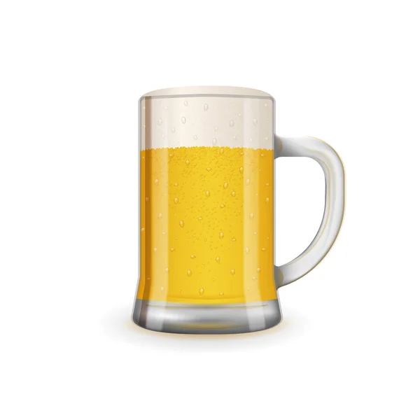 Frisches und schmackhaftes Glas Bier. — Stockvektor