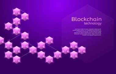 Cryptocurrency ve blockchain izometrik vektör çizim