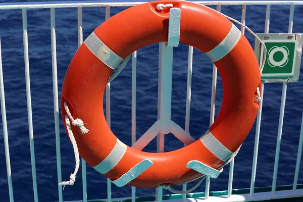 Life Buoy On The Deck Of Cruise Ship