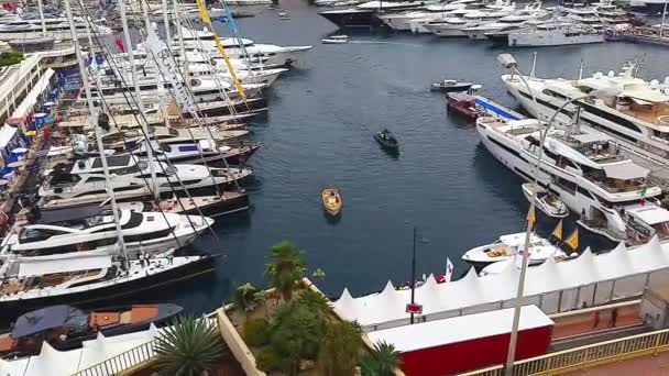 Μεγαλύτερο μεγάλων ιστιοφόρων στο Μονακό το Yacht Show 2016 — Αρχείο Βίντεο