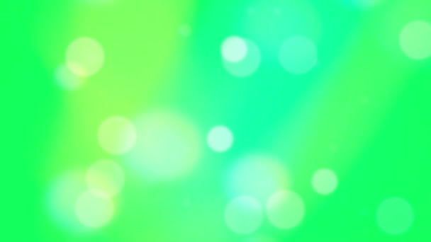 Verde círculos bokeh fondo abstracto — Vídeo de stock