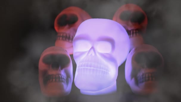 Crânes brûlants effrayants — Video