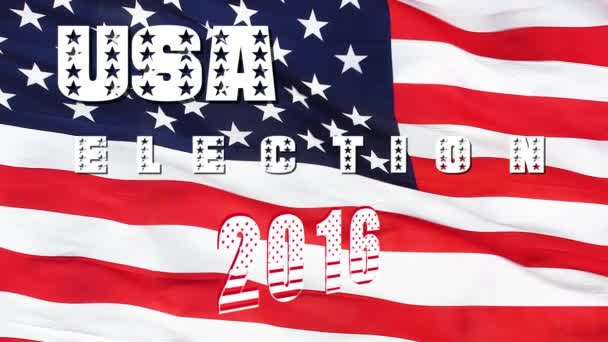 USA 2016 Presidential Election Flag — Stock Video