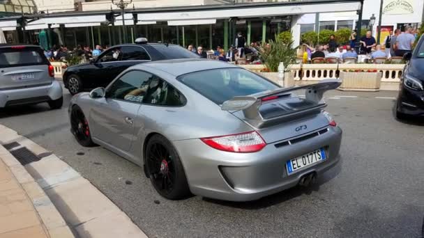 Porsche 911 GT3 στο Μόντε Κάρλο Μονακό — Αρχείο Βίντεο