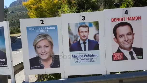 Affiches électorales pour l'élection présidentielle française de 2017 — Video