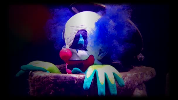 Mal clown sur fond noir — Video