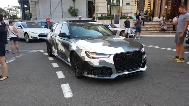 Śnieg kamuflażu Audi Rs6 — Wideo stockowe