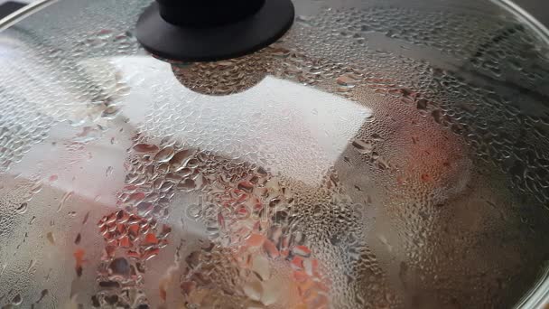 在一锅沸腾的水 — 图库视频影像