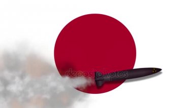 Arka plan bayrak Japonya'nın Nükleer füze