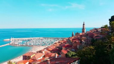 Menton eski kasaba güzel panoramik manzaralı