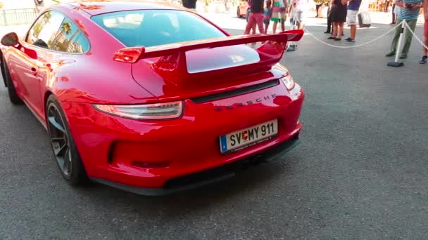 Porsche Cayman Gt4 motor indítása — Stock videók