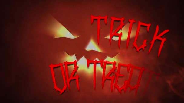 Halloween Trick eller behandla Animation — Stockvideo