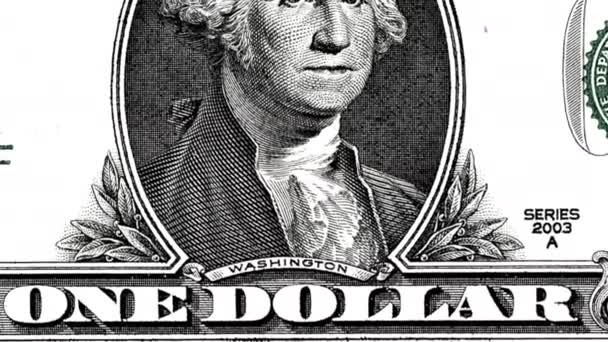 George Washington On A Dollar Bill — Stock Video