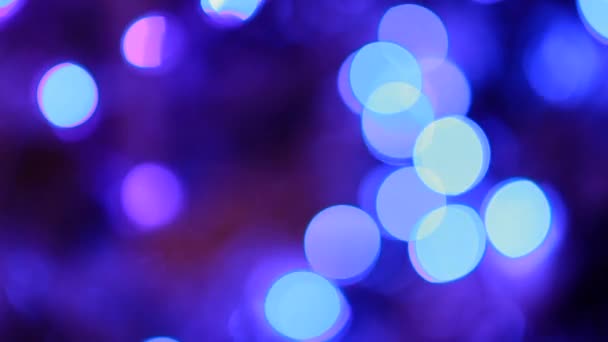 Buntes Bokeh aus Weihnachtsgirlanden — Stockvideo