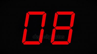 On saniye geri sayım. Geri sayım sayacı dijital - 4 k Ultra animasyon saat