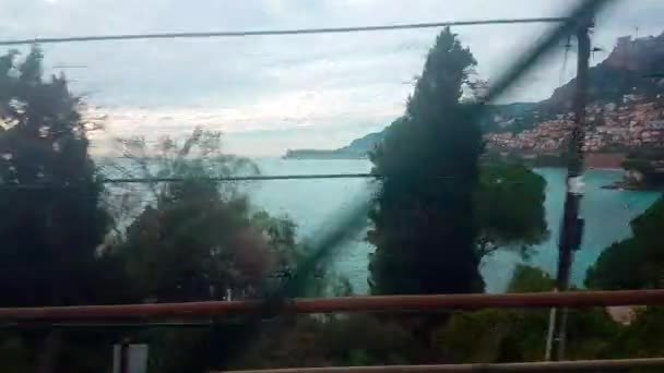 Belle Vue Sur Mer Méditerranée Roquebrune Cap Martin Monaco Depuis — Video