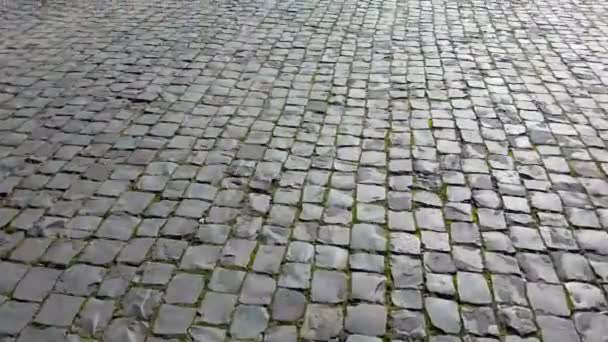 Cobblestones Ground Roma Itália Vídeo — Vídeo de Stock