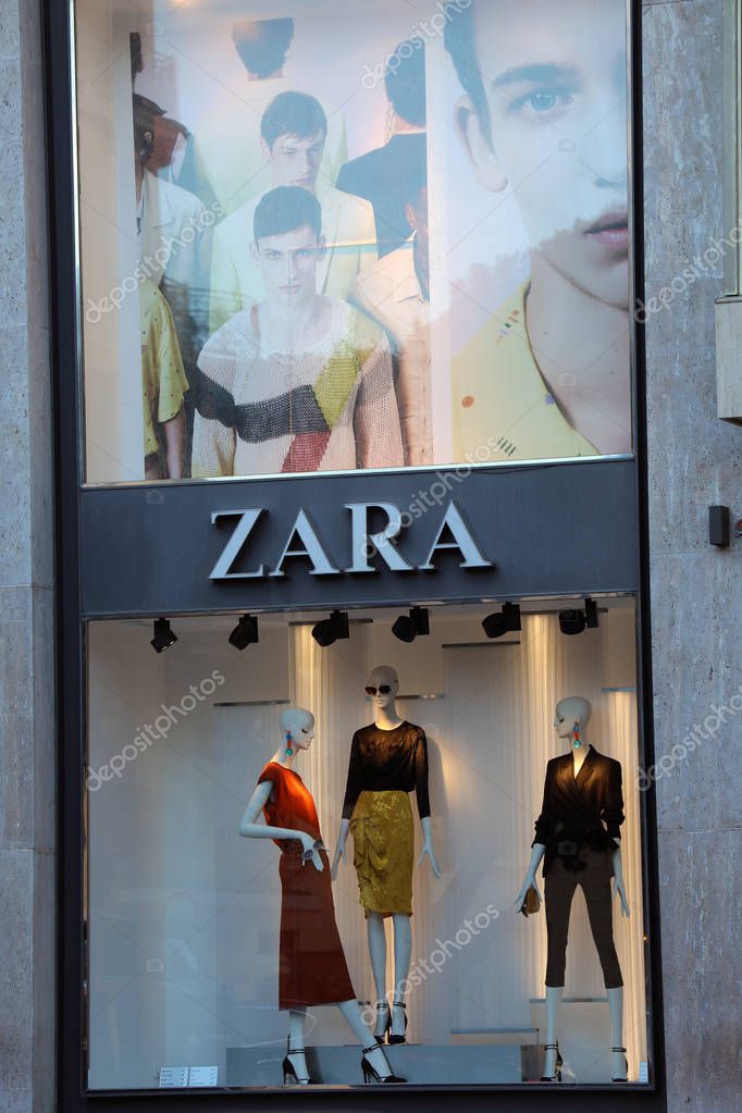 Monte-Carlo, Monaco - March 17, 2018:  Zara Shopping Store in the Center of Monte-Carlo in Monaco, French Riviera. Zara is an Spanish Clothing And Accessories Retailer