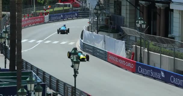 Monte Carlo Monako Května 2018 Duel Závod Staré Závodní Vozy — Stock video