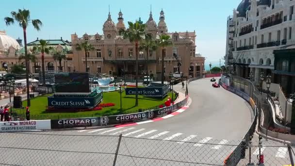 Monte Carlo Monaco Mai 2018 Alte Rennwagen Des Grand Prix — Stockvideo