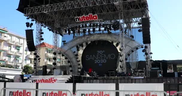 San Remo Italie Février 2020 Nutella Stage Installé Sur Piazza — Video