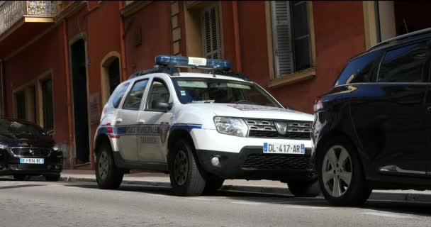 Menton Francie Ledna 2020 Dacia Duster Suv Car French City — Stock video