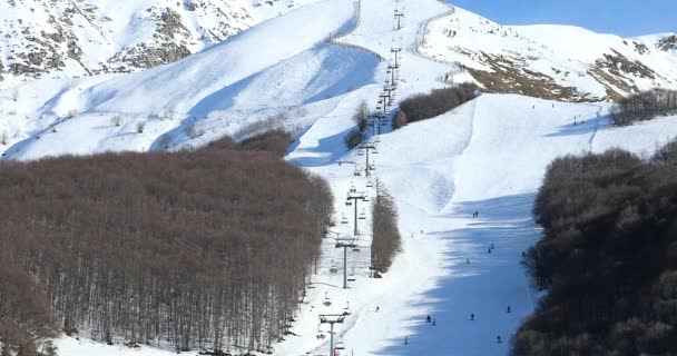 Magnifique Vue Paysage Domaine Skiable Limone Piemonte Italie Piste Ski — Video