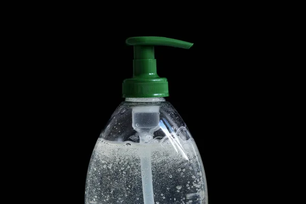 Hand Washing Prevent Coronavirus Covid Concept Rising Soap Bubbles Pump — стокове фото