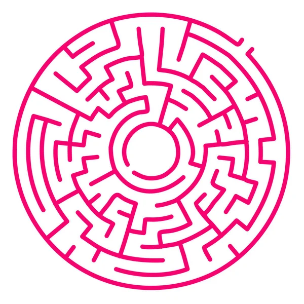 Labyrinthe Vectoriel Rond Pour Enfants — Image vectorielle