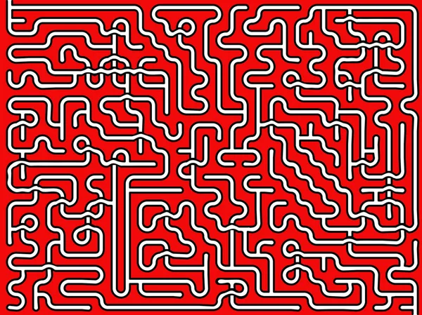 Red Vector Maze Gyerekeknek — Stock Vector