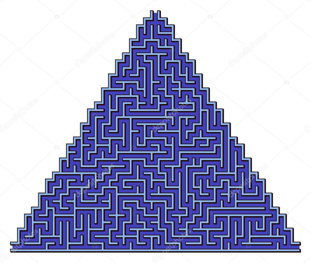 Vector Triangle Maze for Children