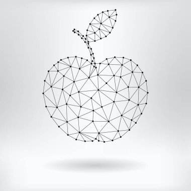 Vector Net Symbol of Apple clipart