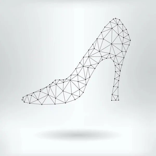 Vektornetz Symbol Des Schuhs — Stockvektor