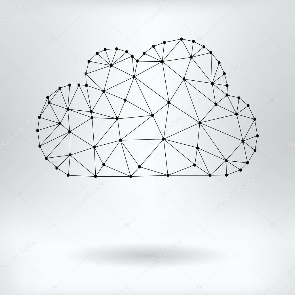 Vector Net Symbol of Cloud