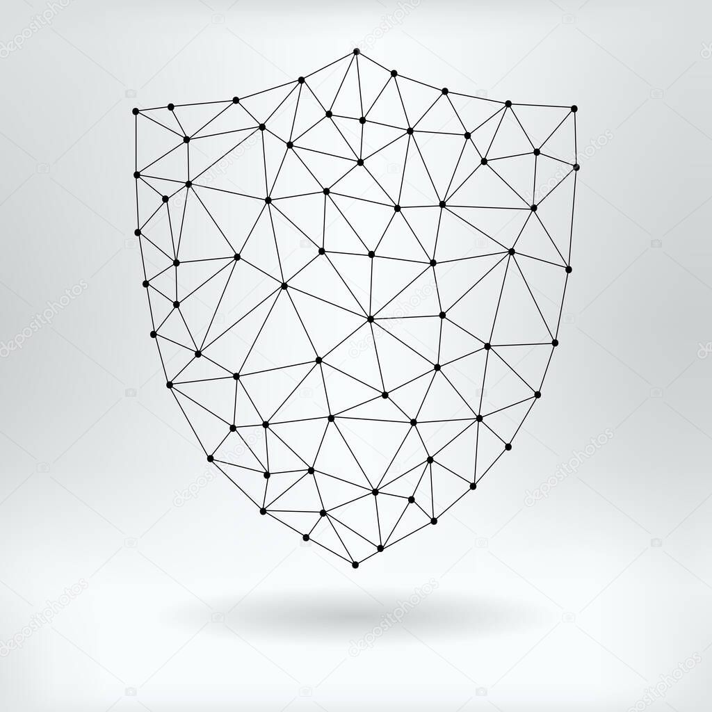 Vector Net Symbol of Shield