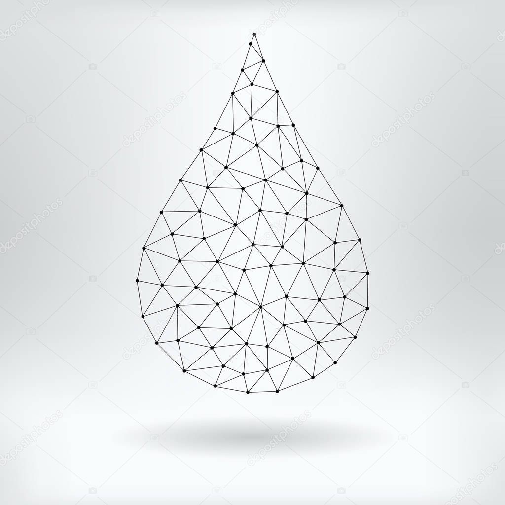 Vector Net Symbol of Water Drop