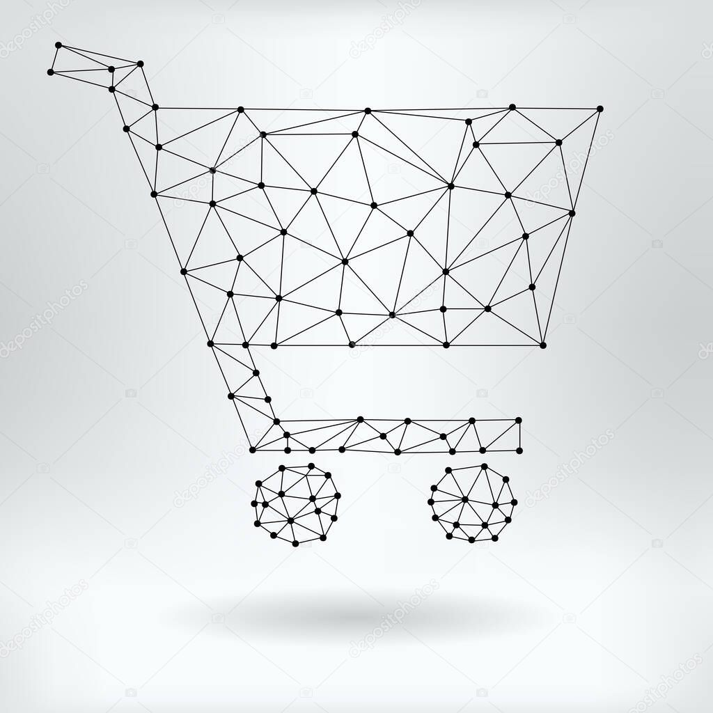 Vector Net Symbol of Shopping Cart
