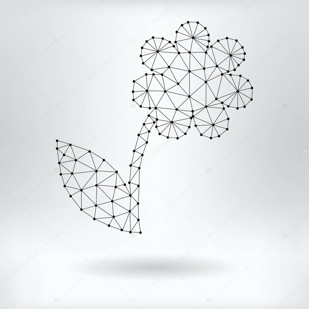 Vector Net Symbol of Flower