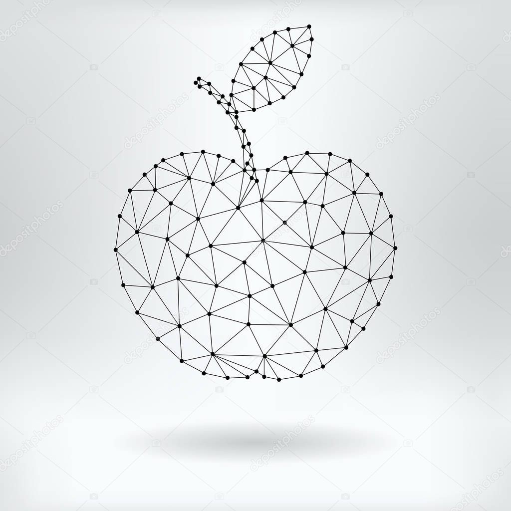 Vector Net Symbol of Apple
