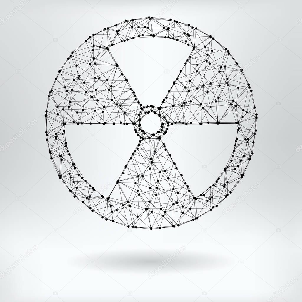 Vector Net Symbol of Radiation  Hazard