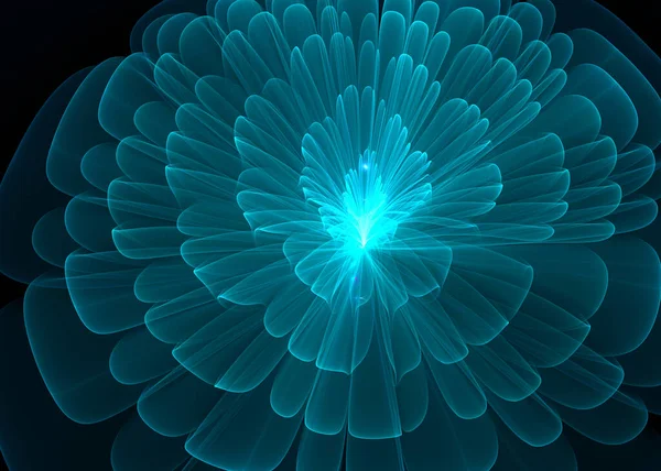 Fondo Flores Brillantes Arte Fractal — Foto de Stock