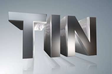 Muhasebe terimi - Vergi mükelleflerinin kimlik numarası - 3D resim