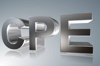 Muhasebe terimi - Cpe - Devam eden Meslek Eğitimi - 3D görüntü
