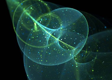  Soyut Şeffaf Helix Parıltısı Arkaplanı - Fraktal Sanat