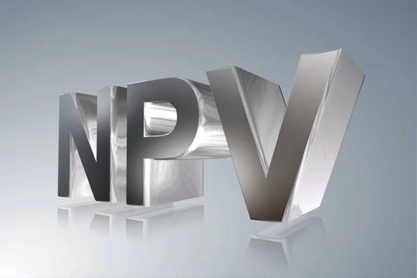 Buchhaltungsbegriff Npv Net Present Value Image — Stockfoto