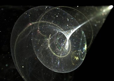 Soyut Şeffaf Helix Parıltısı Arkaplanı - Fraktal Sanat