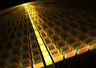  Fractal Hitech Sonsuz Döşeme Arkaplanı - Fraktal Sanat