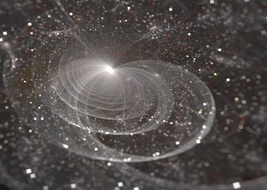  Soyut Şeffaf Helix Parıltısı Arkaplanı - Fraktal Sanat