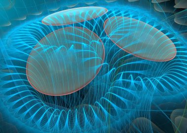 Fraktal Bilim-Kurgu Uzaylı Organik Sistemi - Fraktal Sanat 